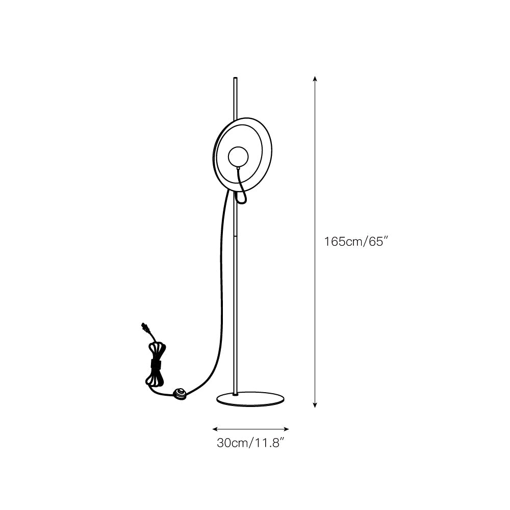 Acoustic Disc Floor Lamp – Magnetic Glass Shade & Sound-Insulating Floor Light