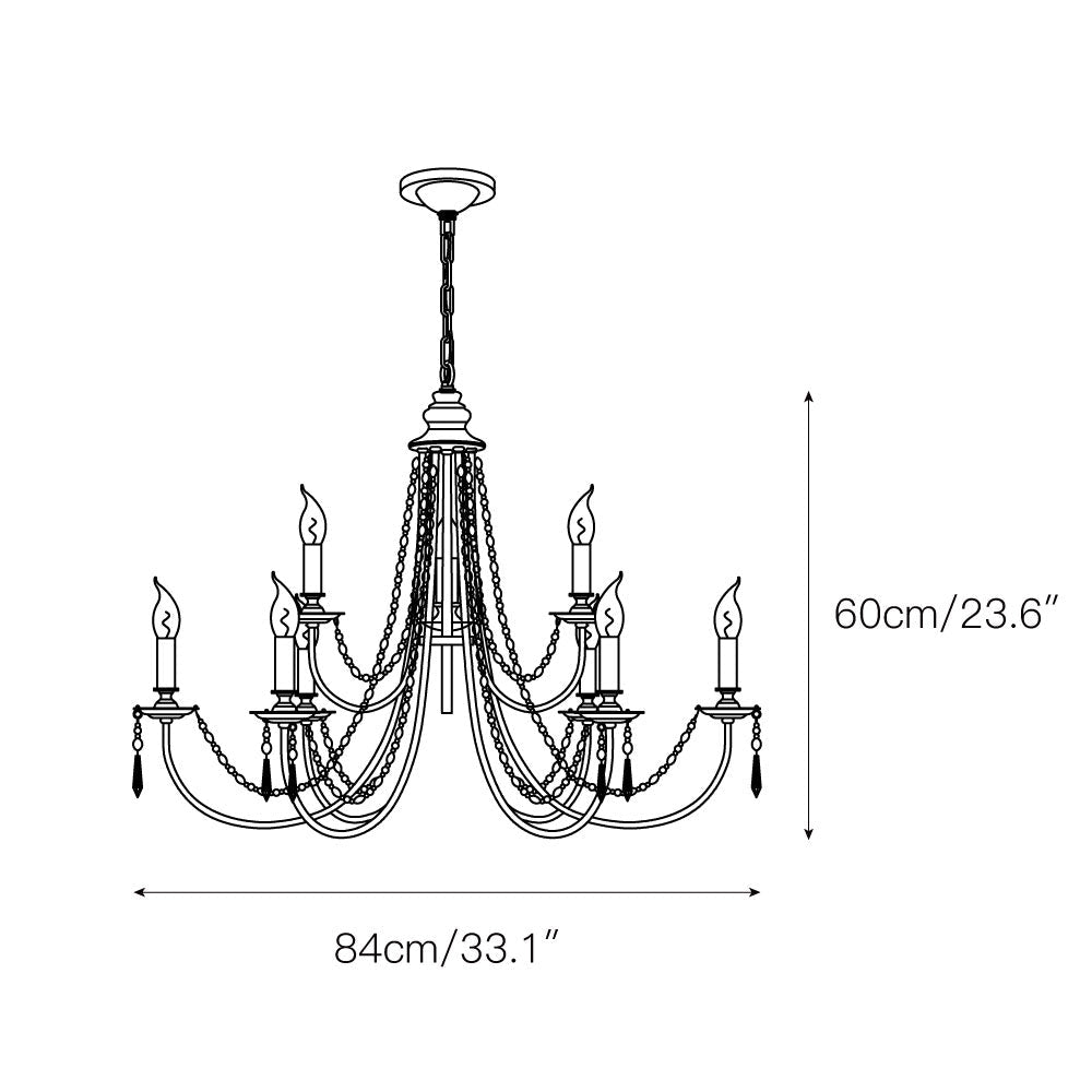 Acroma Crystal Chandelier – Warm Brass & Dazzling Crystal Modern Chandelier