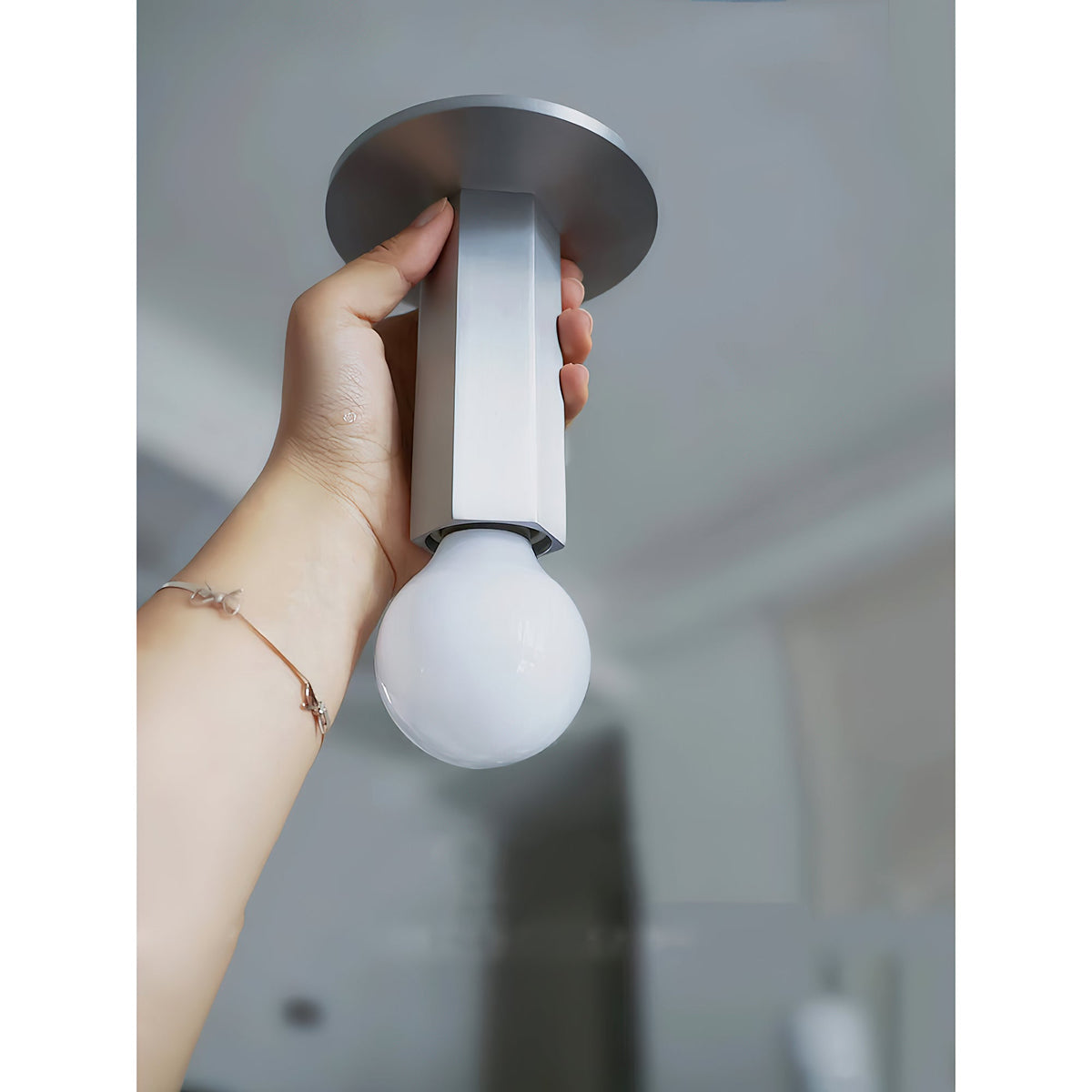 Adams Flush Mount Ceiling Lamp – Sleek Aluminum & Cylindrical Modern Ceiling Light