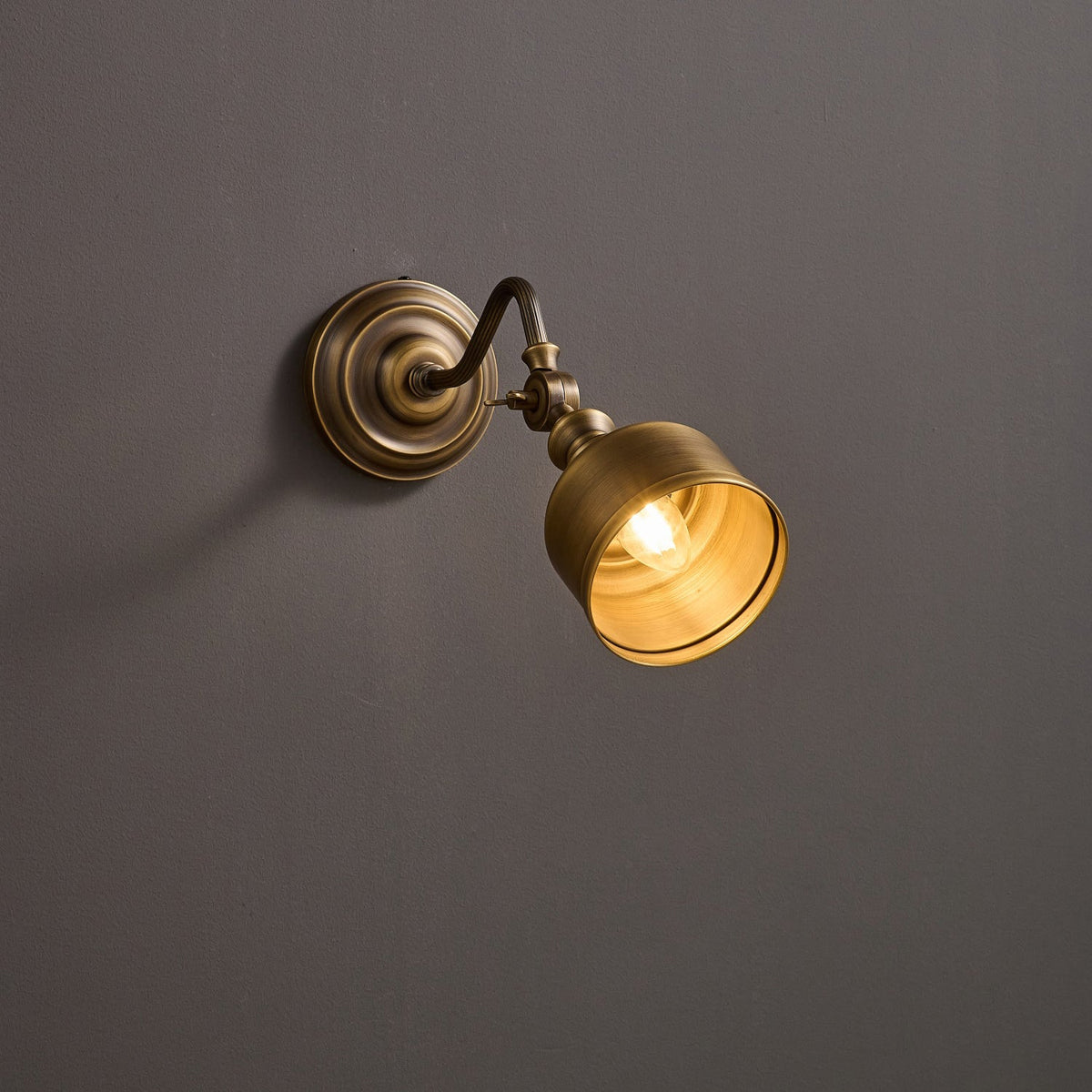 Addison Gooseneck Wall Lamp – Antique Brass Adjustable Arm Vintage Wall Sconce