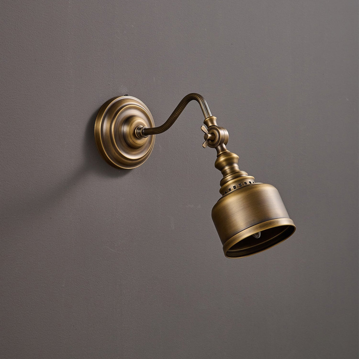 Addison Gooseneck Wall Lamp – Antique Brass Adjustable Arm Vintage Wall Sconce