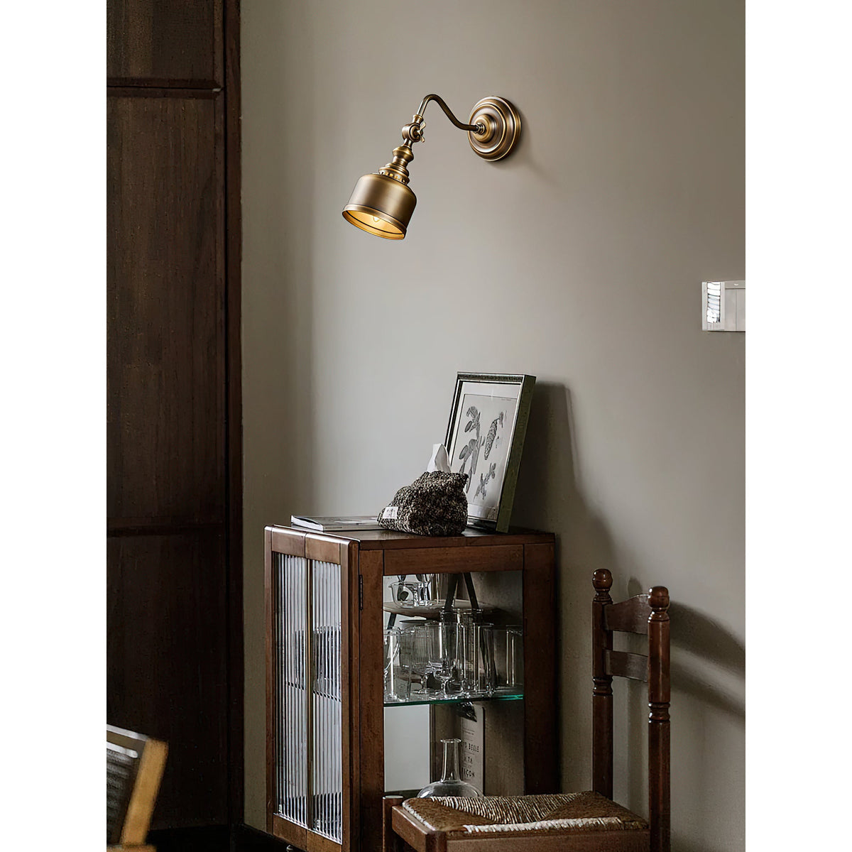 Addison Gooseneck Wall Lamp – Antique Brass Adjustable Arm Vintage Wall Sconce