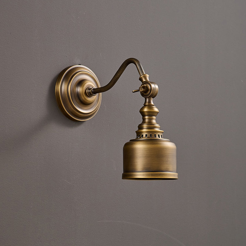 Addison Gooseneck Wall Lamp – Antique Brass Adjustable Arm Vintage Wall Sconce