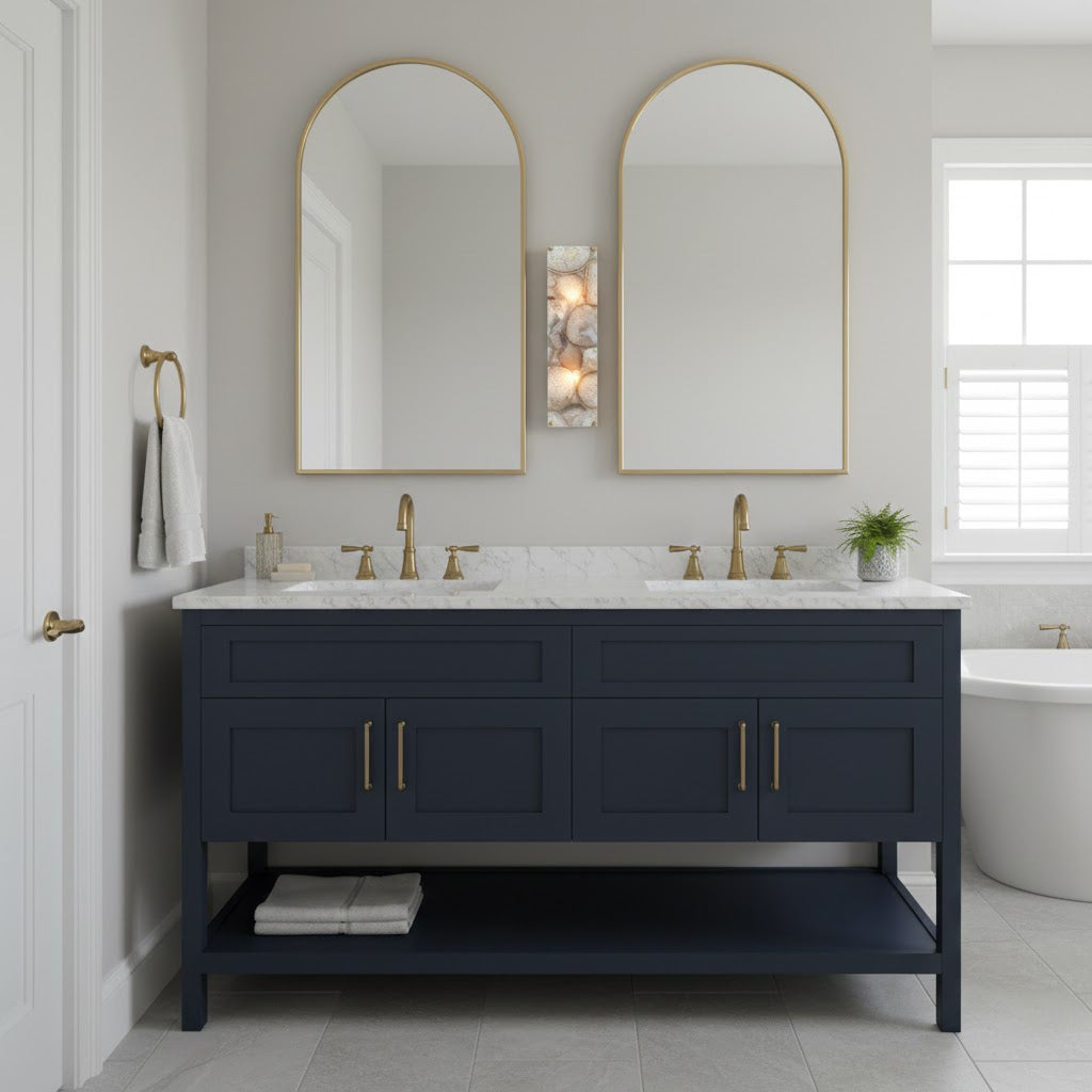 Adeline Alabaster Wall Lamp – Natural Onyx Stone & Hand-Polished Brass Wall Sconce