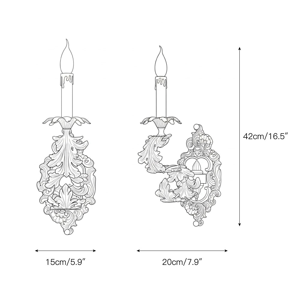 Adriana Baroque Wall Lamp – Refined Solid Brass Historic Wall Sconce