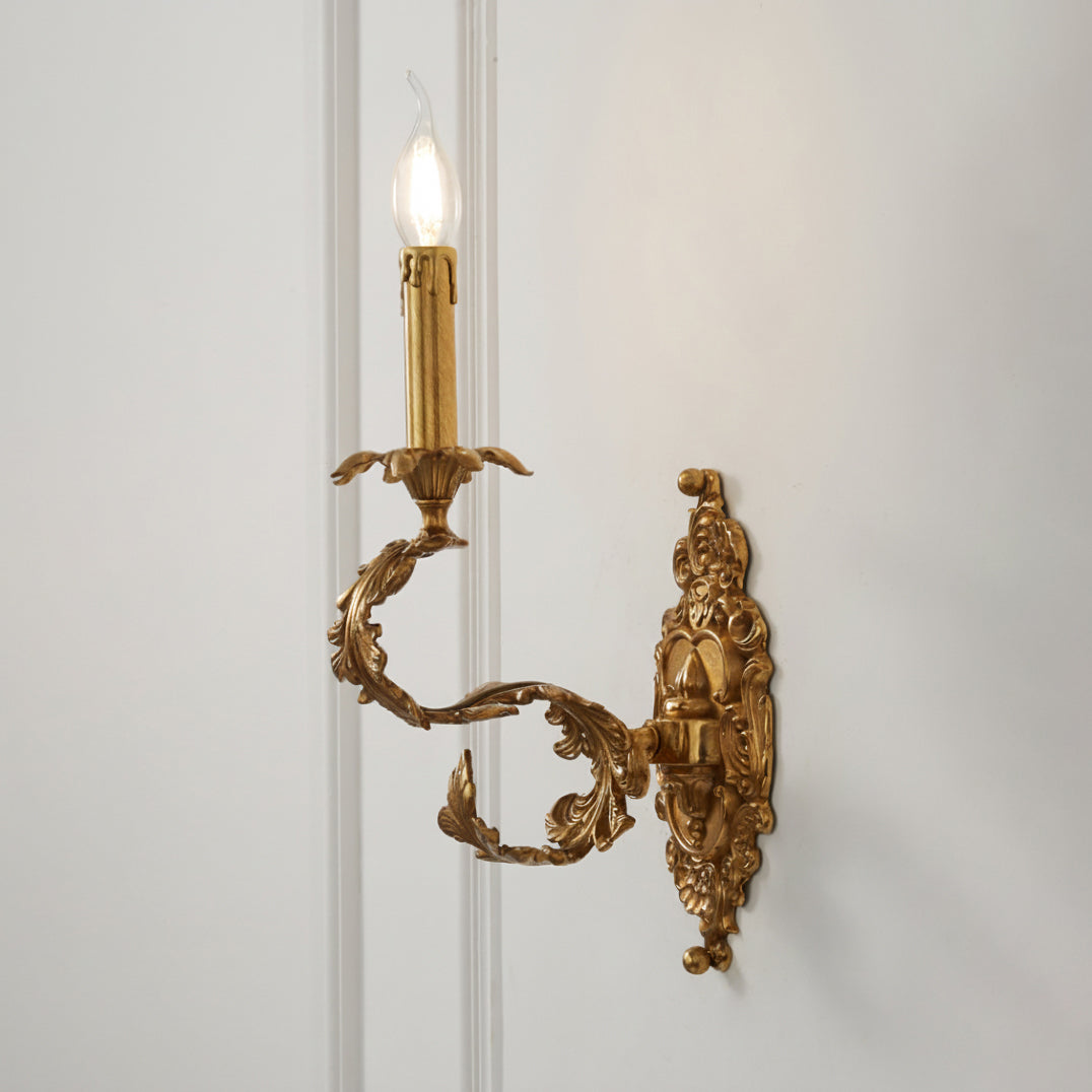 Adriana Baroque Wall Lamp – Refined Solid Brass Historic Wall Sconce