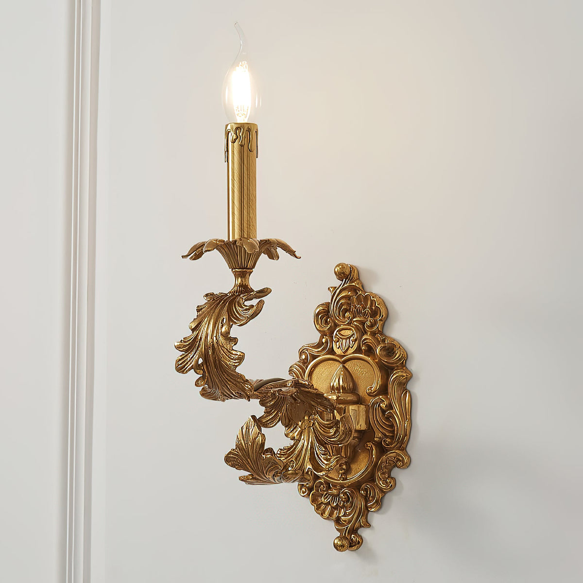 Adriana Baroque Wall Lamp – Refined Solid Brass Historic Wall Sconce