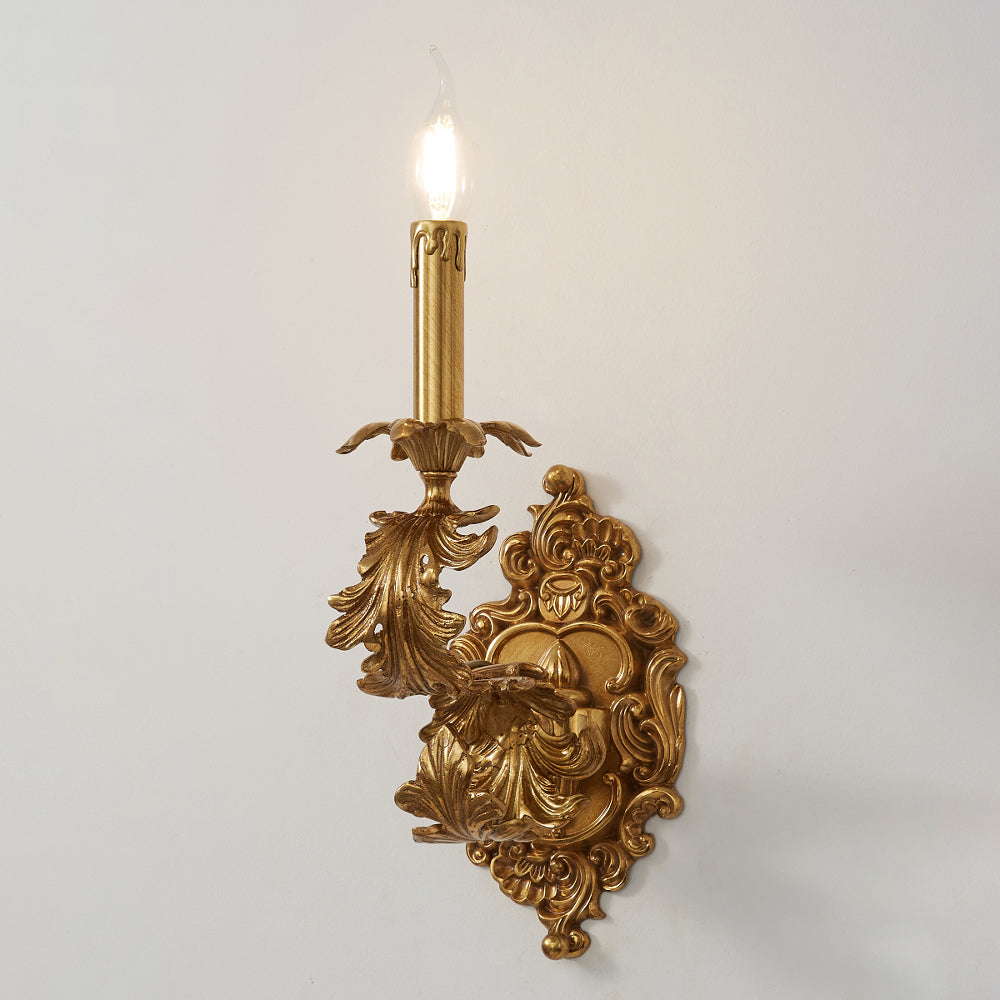 Adriana Baroque Wall Lamp – Refined Solid Brass Historic Wall Sconce