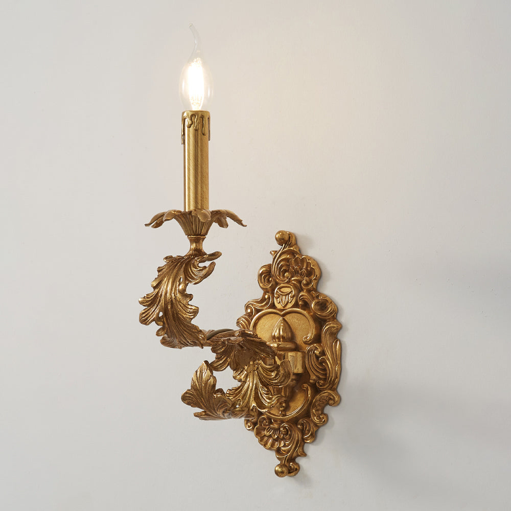 Adriana Baroque Wall Lamp – Refined Solid Brass Historic Wall Sconce