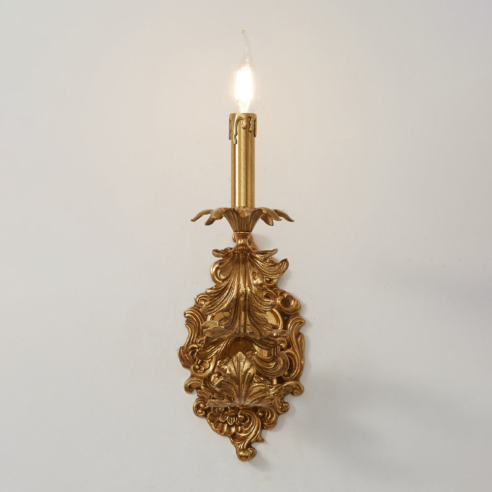 Adriana Baroque Wall Lamp – Refined Solid Brass Historic Wall Sconce