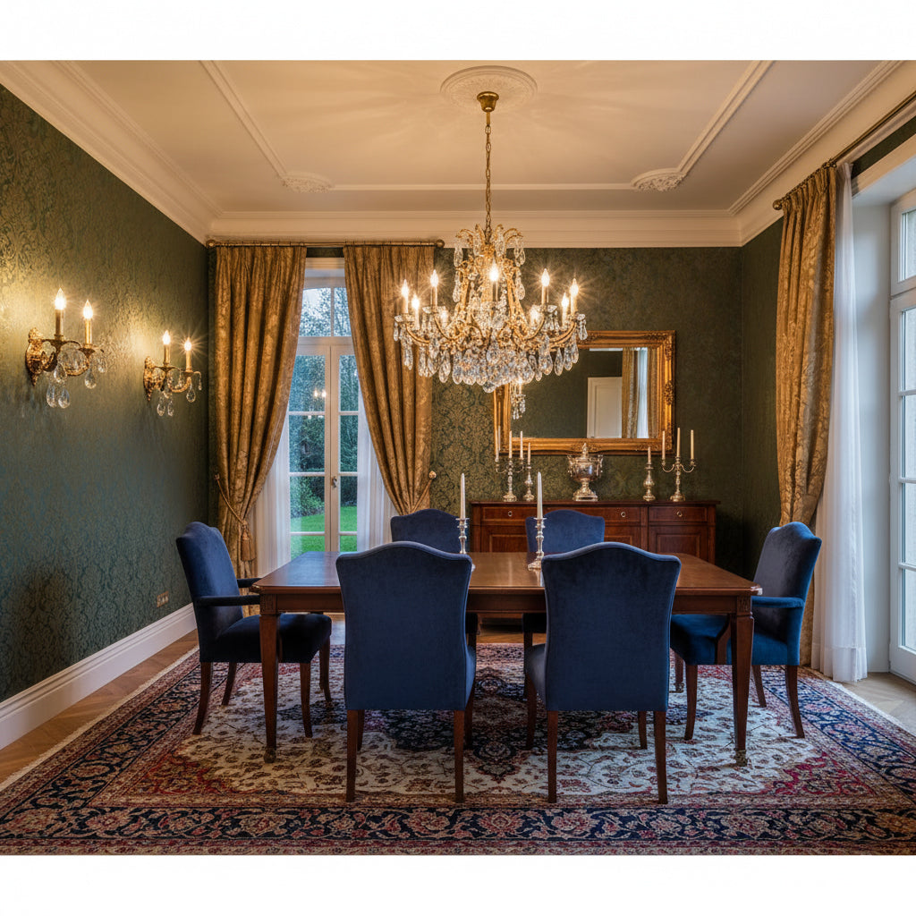 Adriana Brass Wall Lamp – French Provincial Opulent Brass & Crystal Sconce