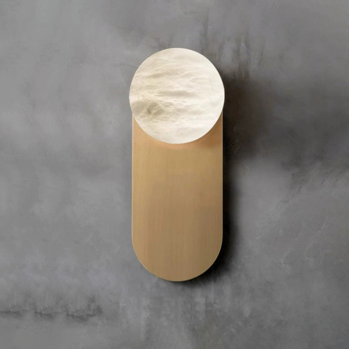 Adrion Alabaster Wall Lamp – Metal & Natural Stone Column Wall Sconce