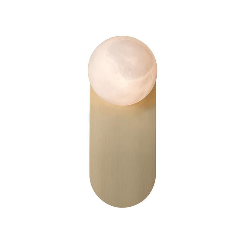 Adrion Alabaster Wall Lamp – Metal & Natural Stone Column Wall Sconce