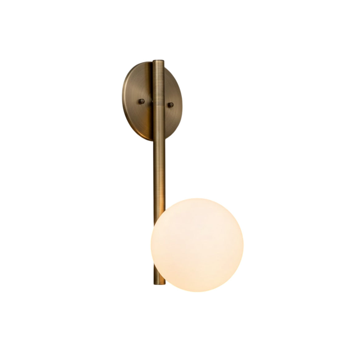 Adrion Wall Lamp – Bronze & Glass Globe Modern Linear Wall Sconce