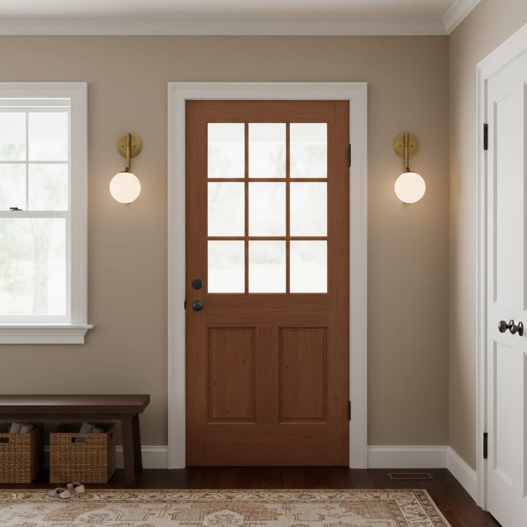 Adrion Wall Lamp – Bronze & Glass Globe Modern Linear Wall Sconce
