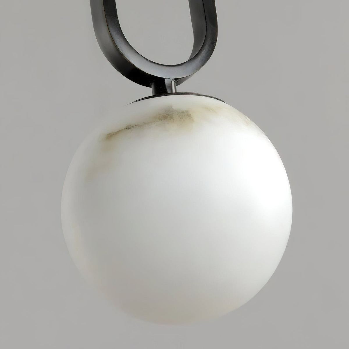 Alabaster Ball Pendant Lamp – Natural Stone Teardrop & Metal Modern Suspension Light