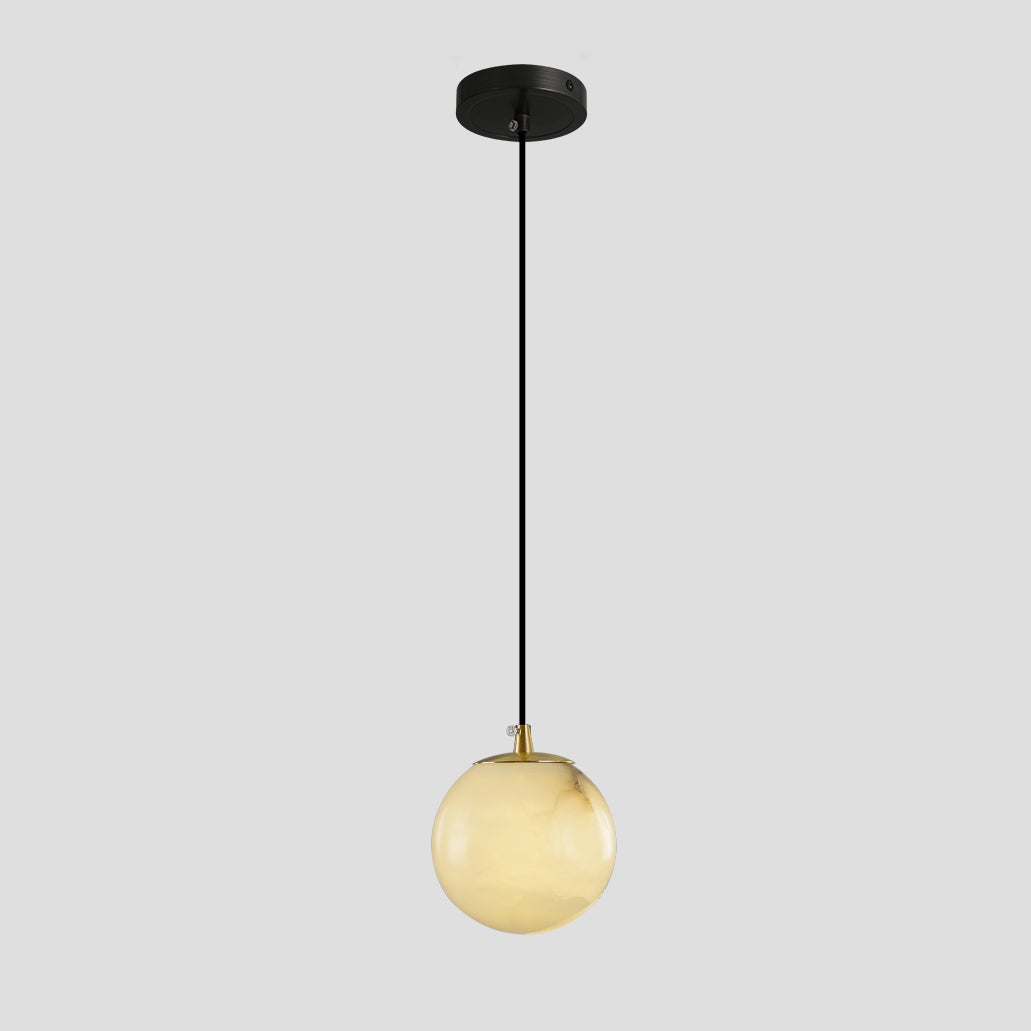 Alabaster Balls Cluster Chandelier – Natural Stone Orbs & Modern Cascading Chandelier