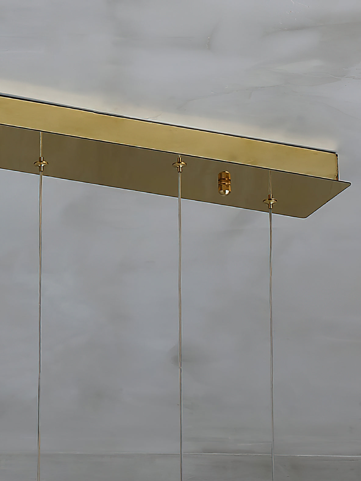 Alabaster Box Chandelier – Spanish Stone Linear Rectangle & Metal Modern Chandelier