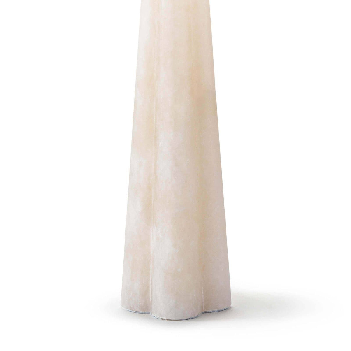 Marble Quatrefoil Table Lamp - Tapered Natural Marble & Linen Drum Light
