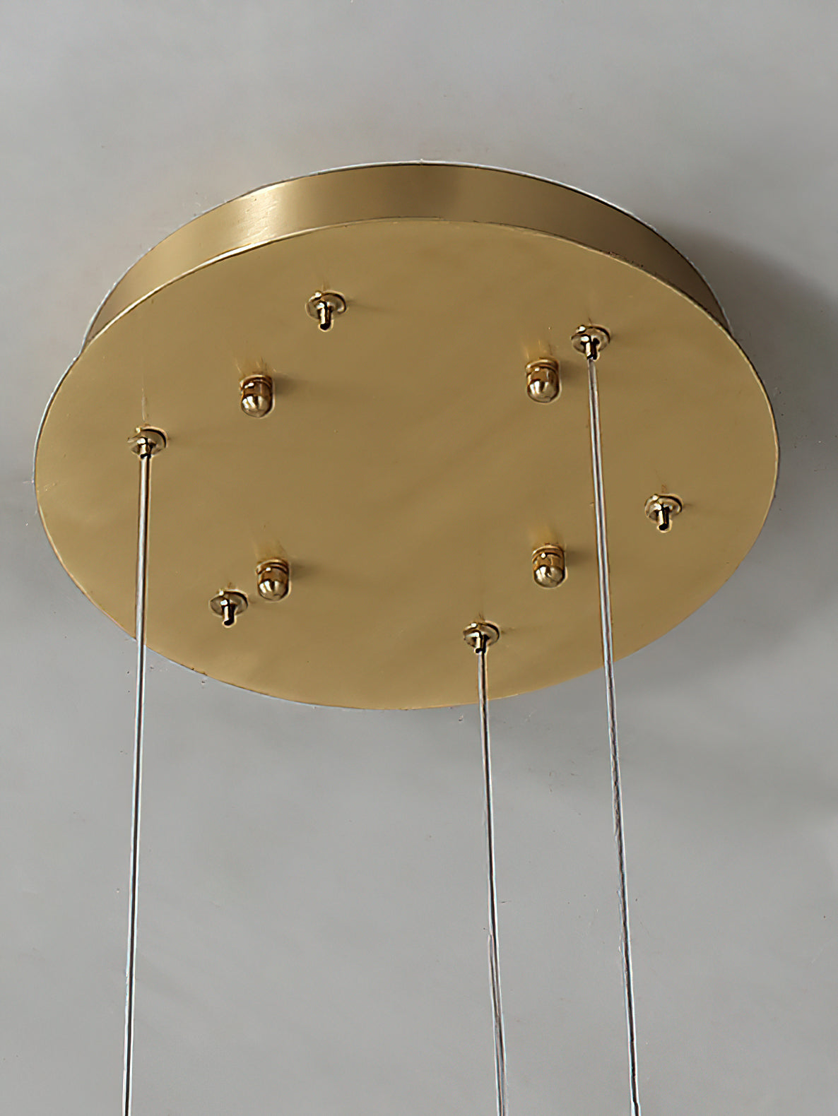 Alabaster Ring Chandelier – Natural Stone Halo & Brass Modern Luxury Chandelier