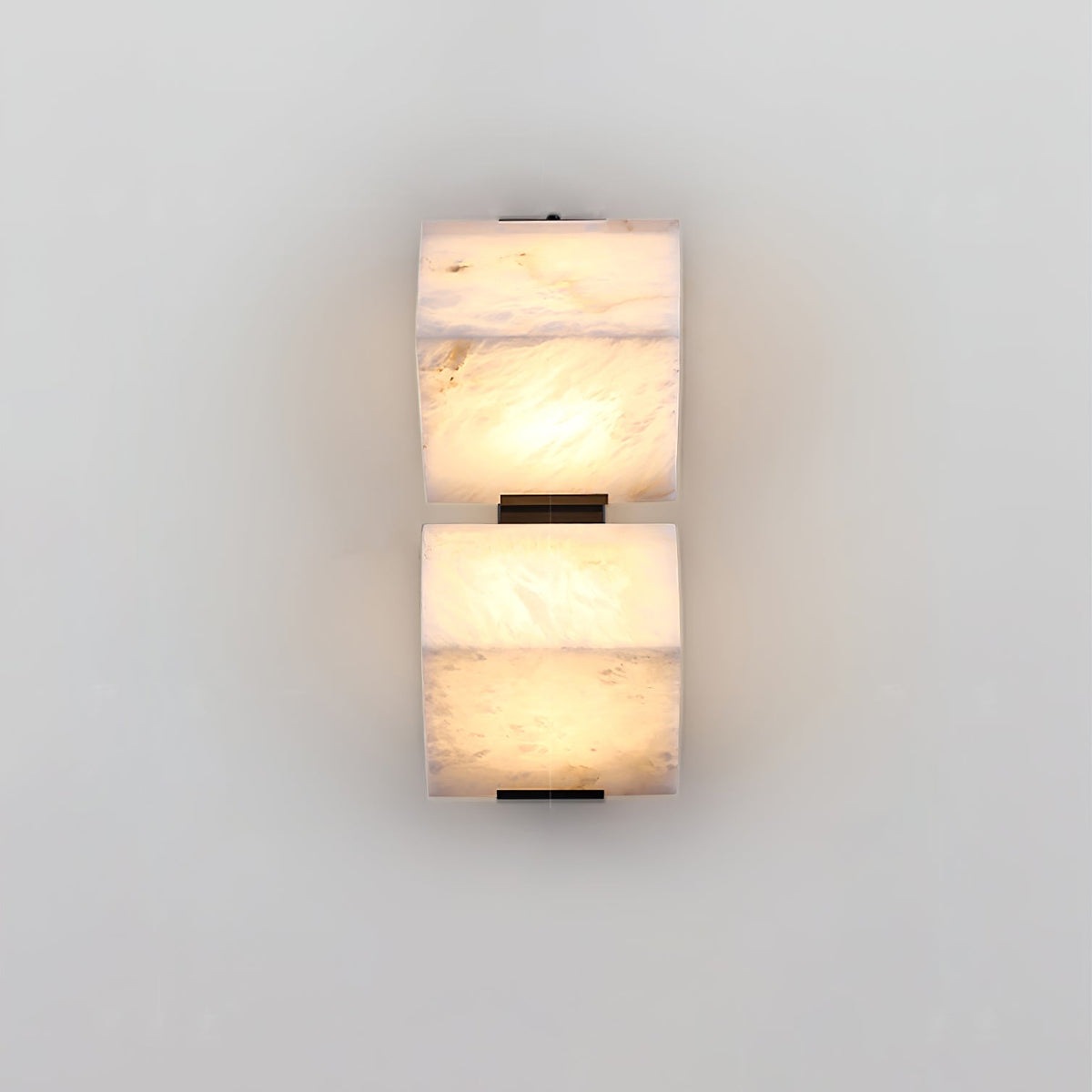 Alabaster Staircase Wall Lamp – Natural Stone Panel & Metal Modern LED Wall Sconce