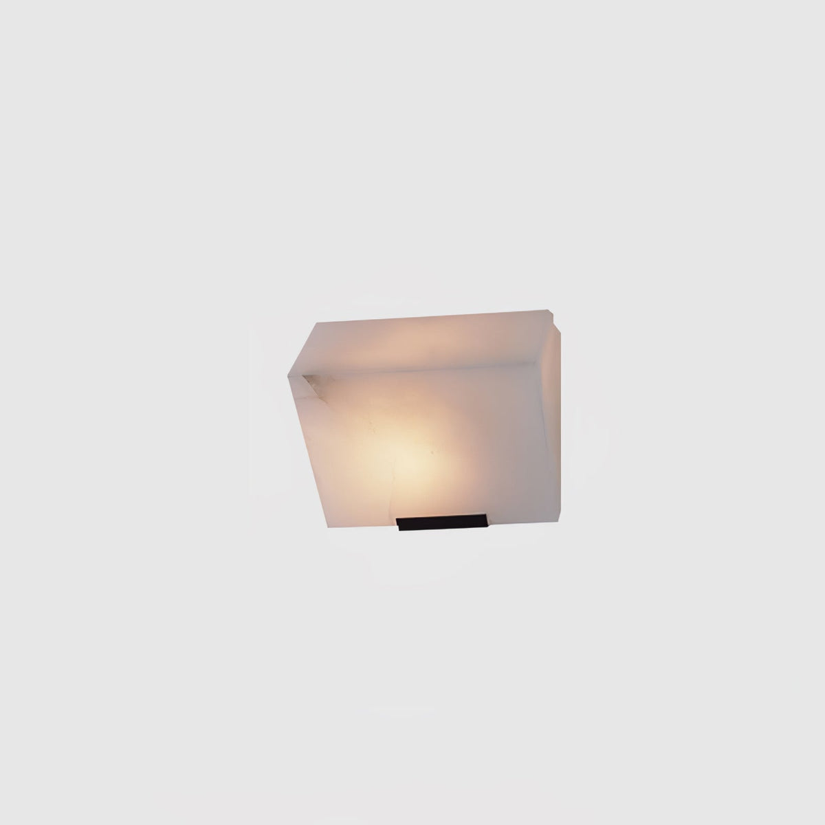 Alabaster Staircase Wall Lamp – Natural Stone Panel & Metal Modern LED Wall Sconce