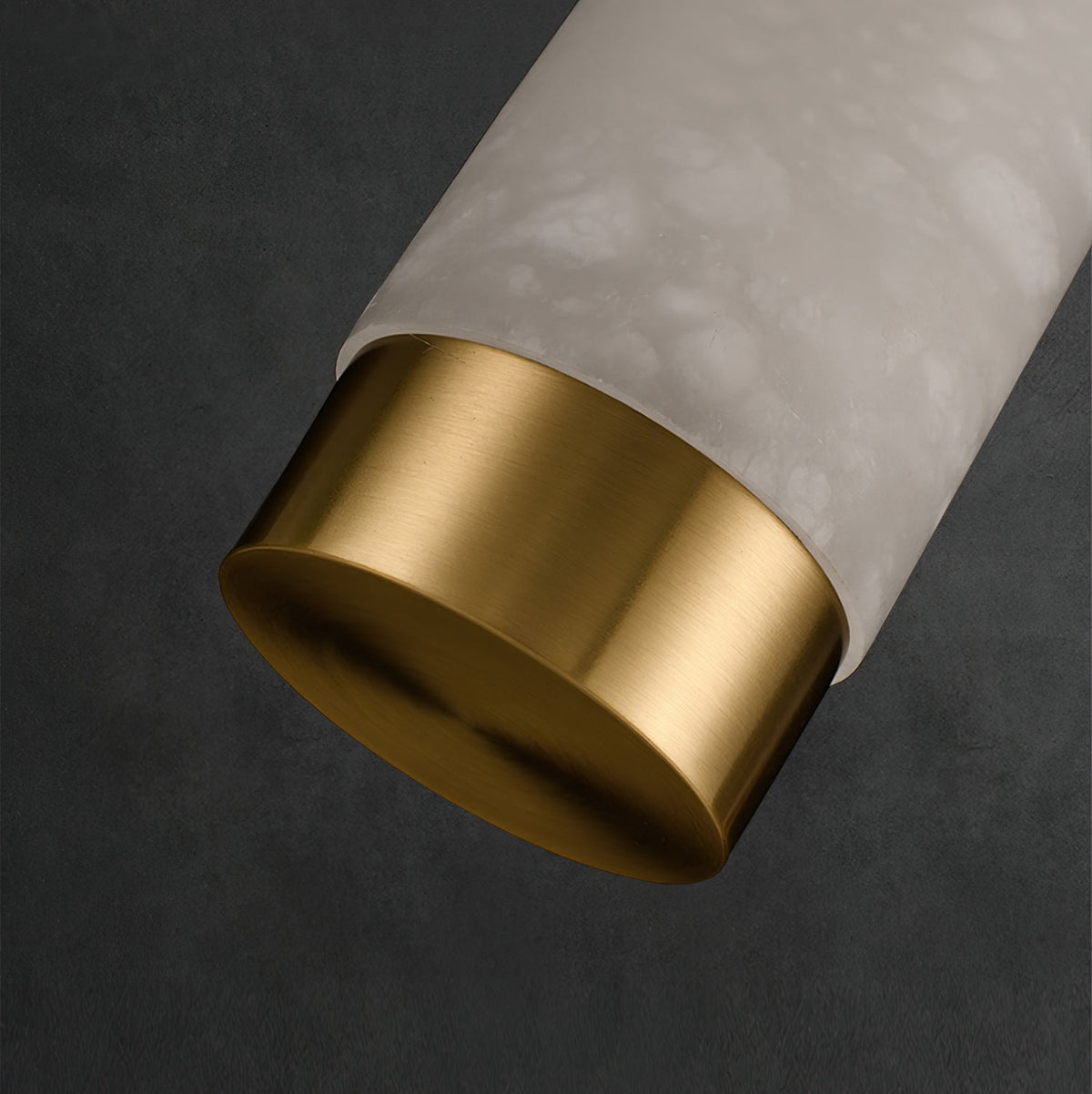 Alabaster Strip Pendant Light – Natural Stone Tubes & Satin Brass Modern Suspension Light