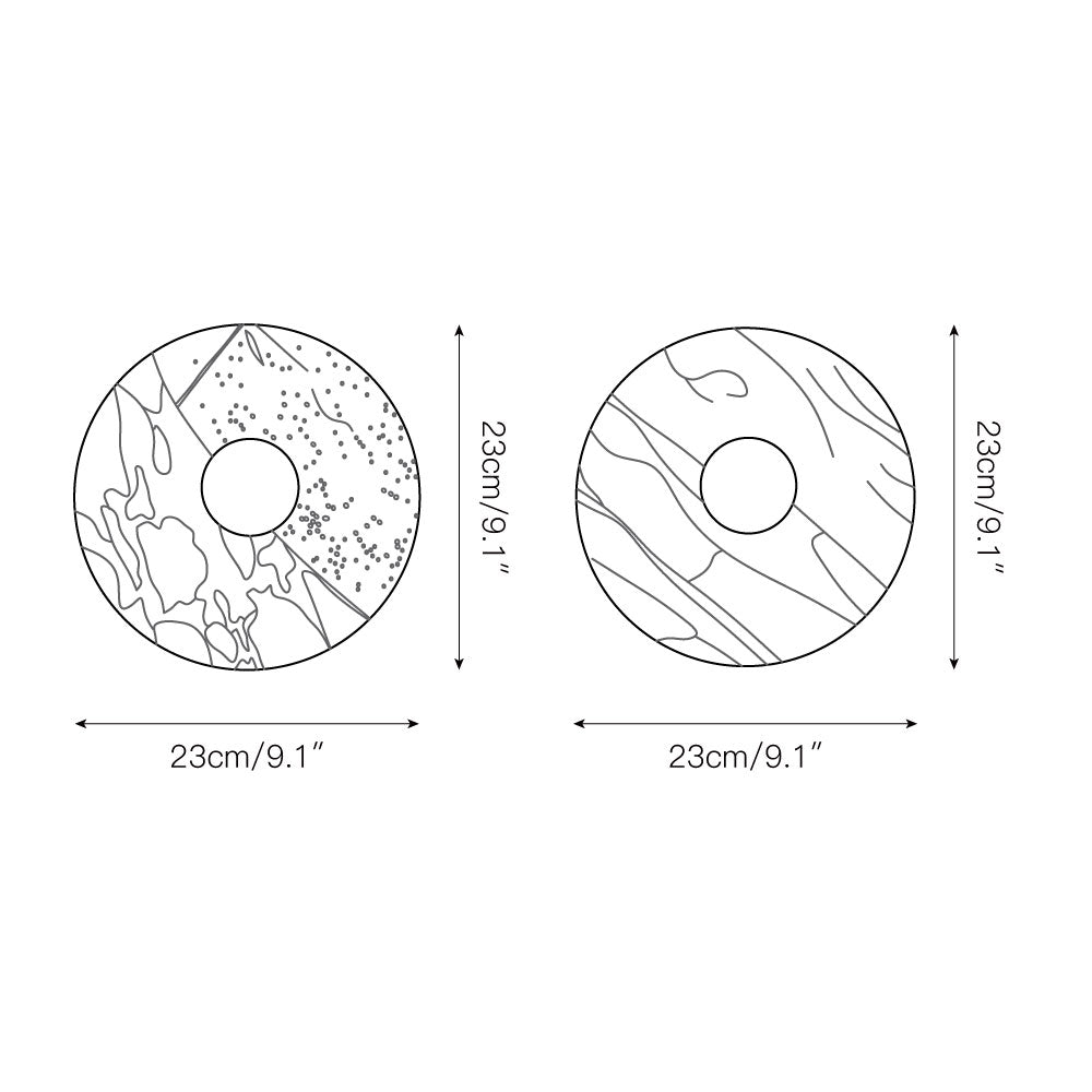 Alba Marble Wall Lamp – Artisan Natural Marble Disc & Glass Halo Wall Sconce