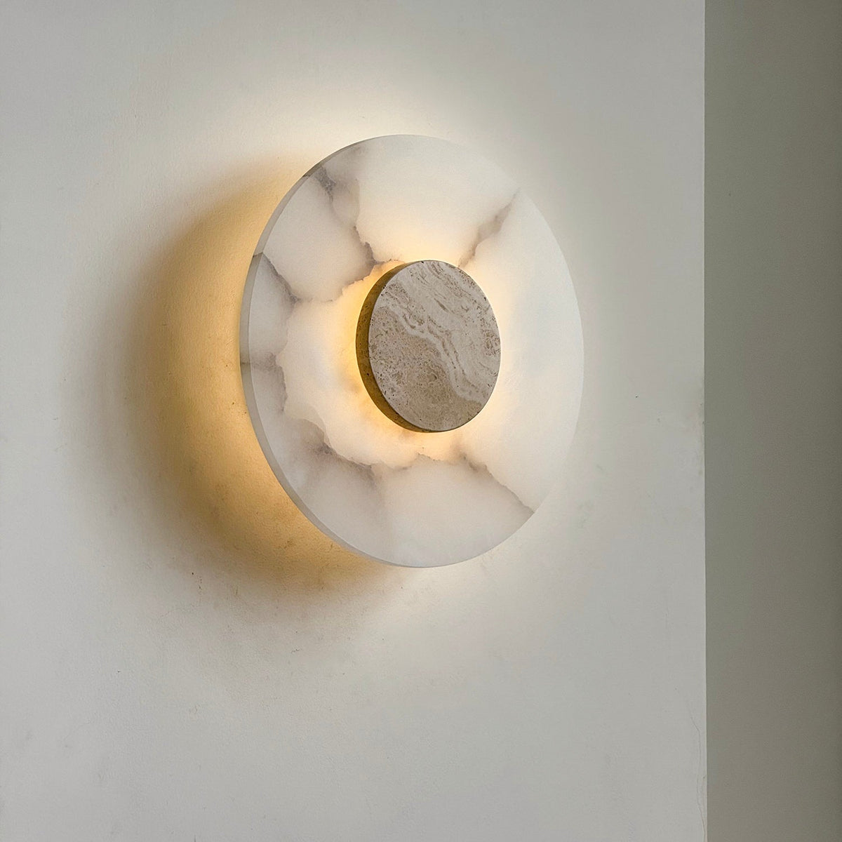 Alba Alabaster Wall Lamp – Natural Alabaster & Stone Modern LED Wall Sconce