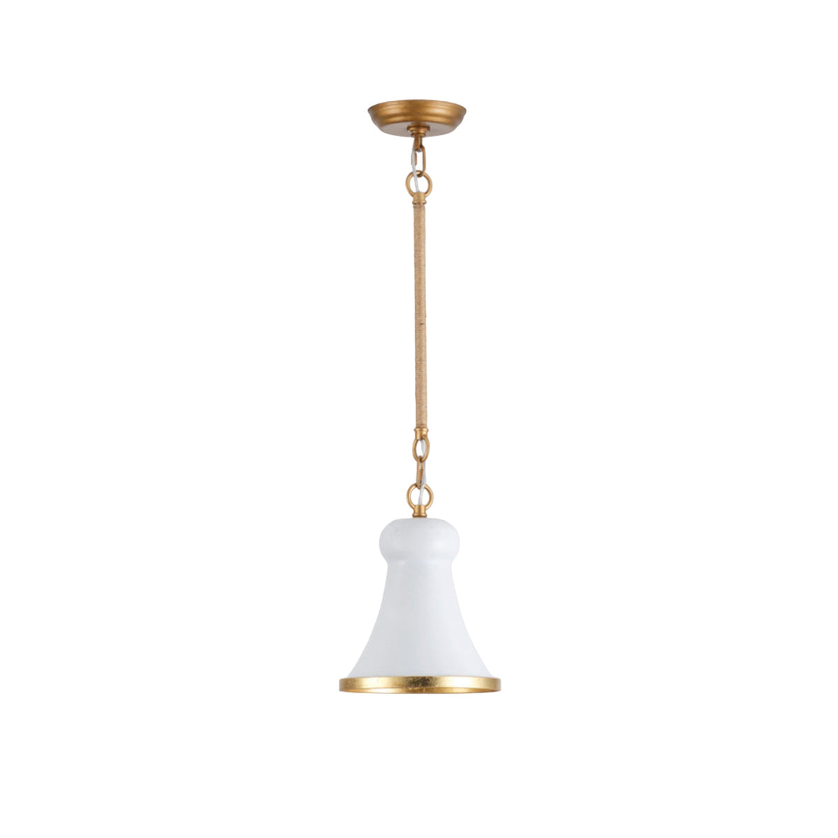 Alborg Pendant Lamp – Iron & Hemp Rope Woven Stem Modern Cottage Pendant Light