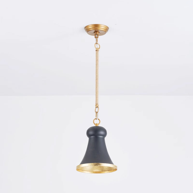 Alborg Pendant Lamp – Iron & Hemp Rope Woven Stem Modern Cottage Pendant Light