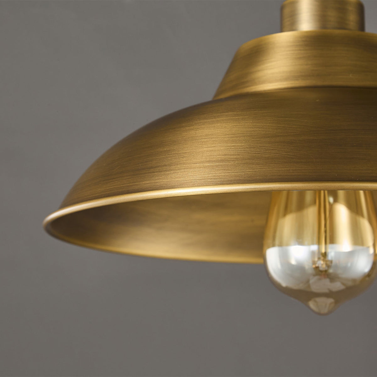 Aldorno Ceiling Lamp – Antique Brass Dome Shade Semi-Flush Modern Ceiling Light