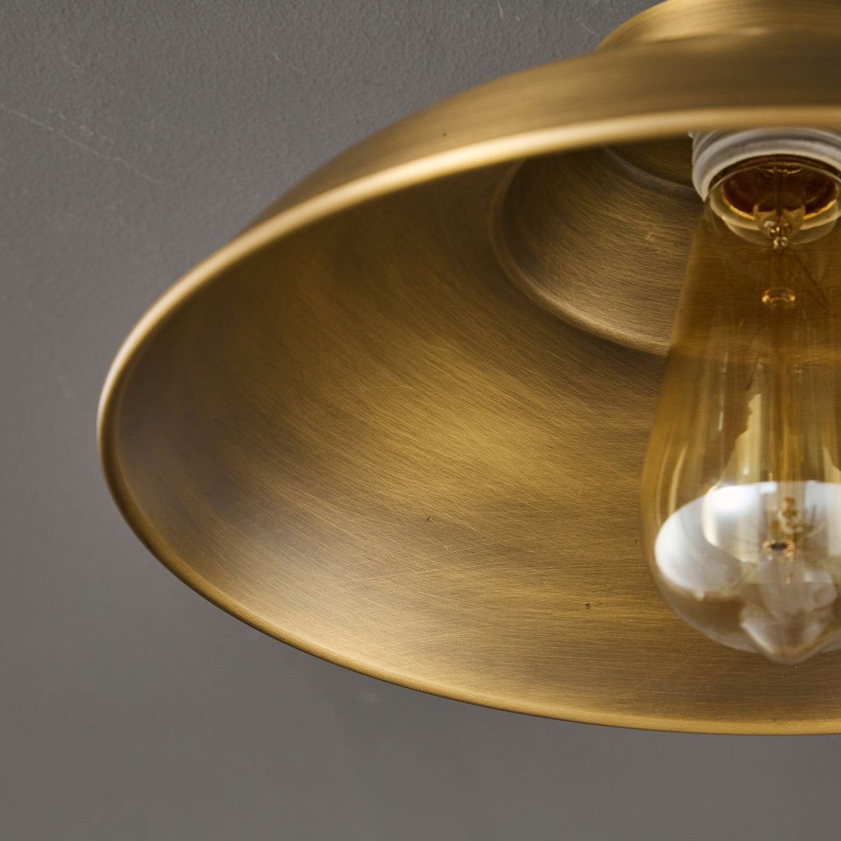 Aldorno Ceiling Lamp – Antique Brass Dome Shade Semi-Flush Modern Ceiling Light