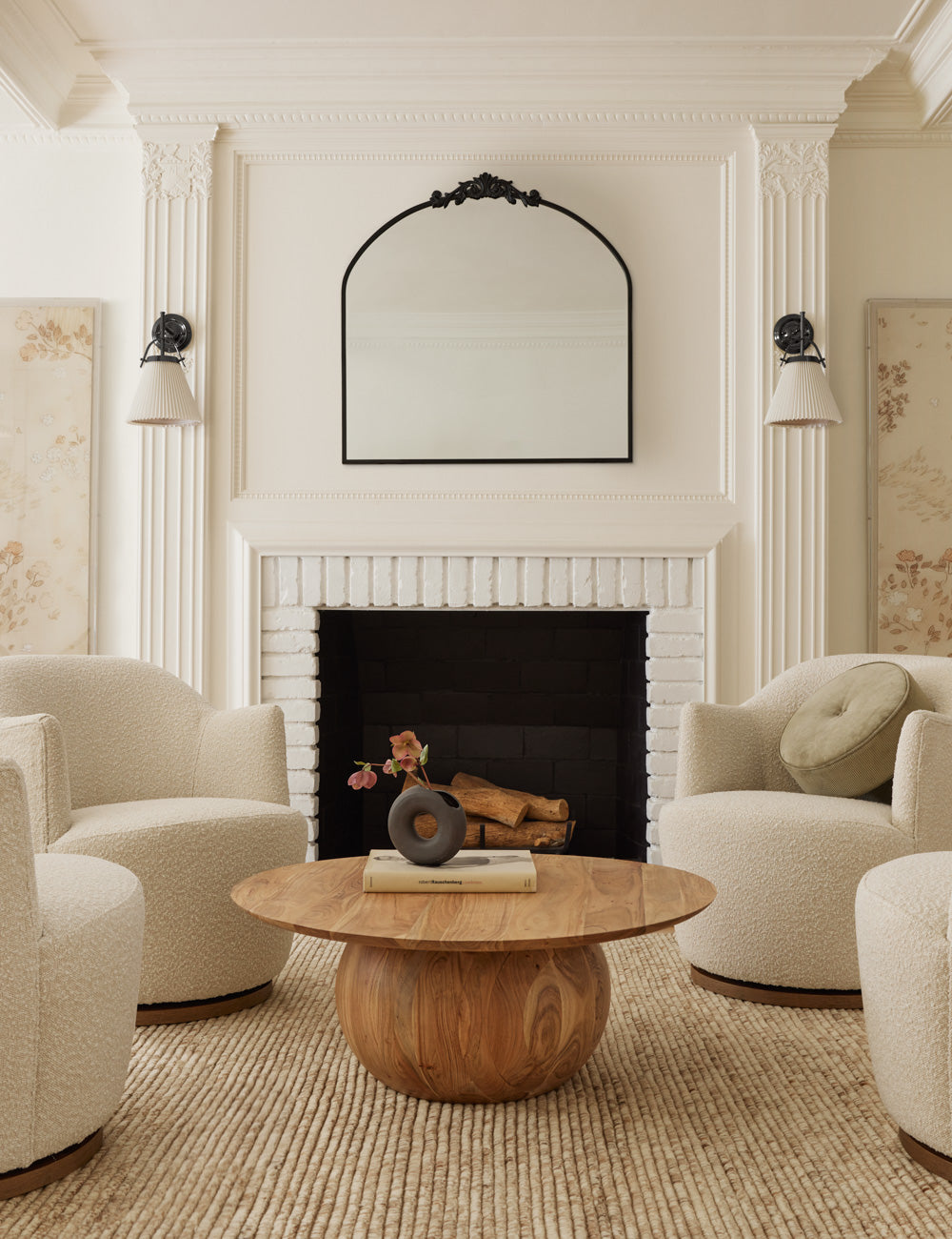 Demi Pleated Wall Lamp - Modern Brass & Fabric Cone Sconce