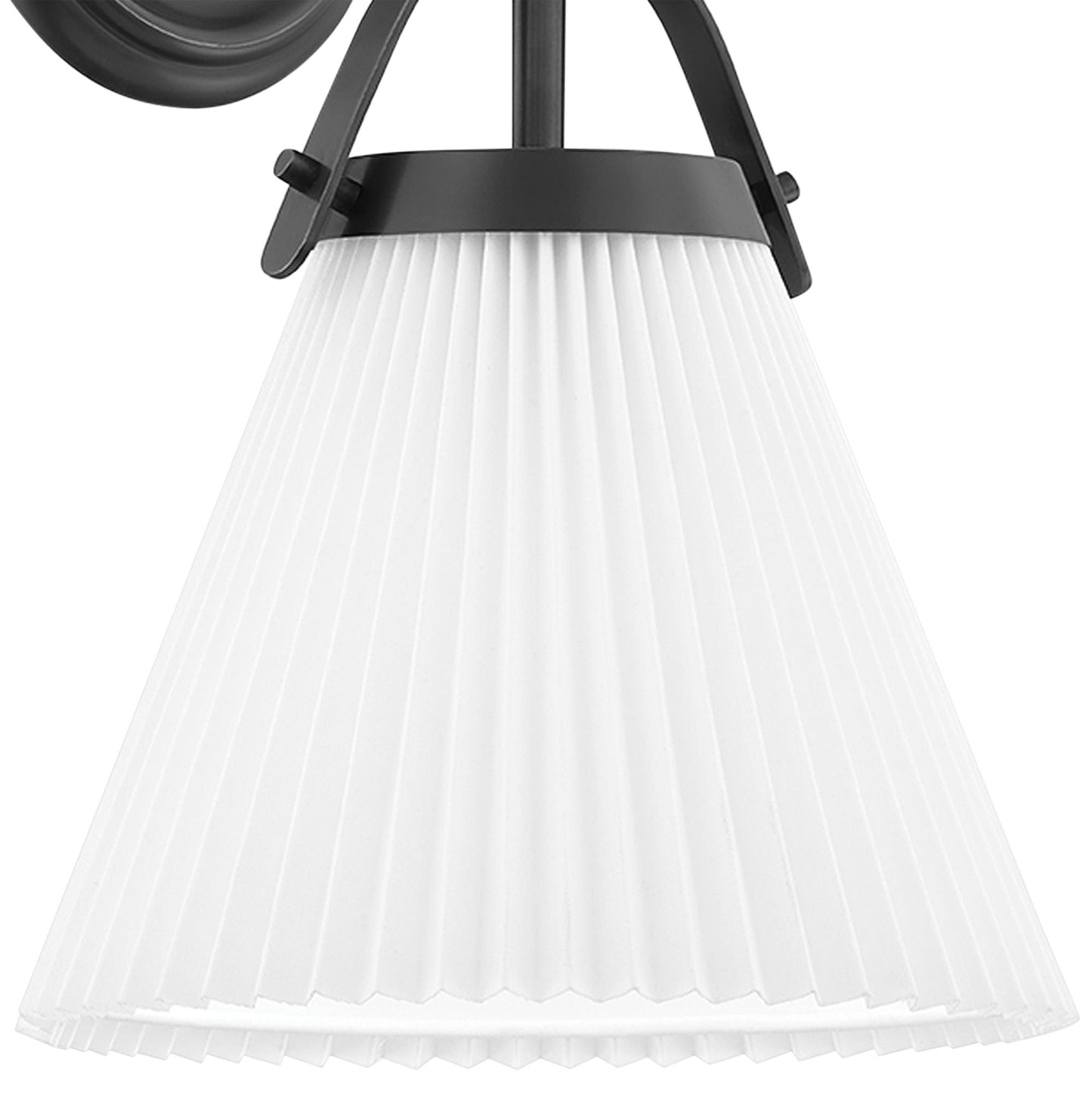 Demi Pleated Wall Lamp - Modern Brass & Fabric Cone Sconce