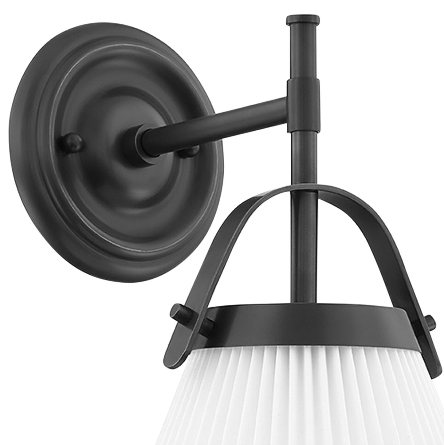 Demi Pleated Wall Lamp - Modern Brass & Fabric Cone Sconce