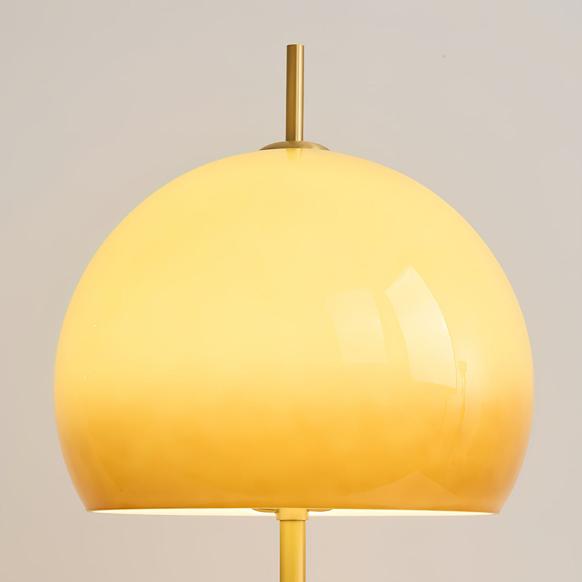 Alexander Table Lamp – Vintage 90s Mushroom Glass & Brass Bedside Table Light