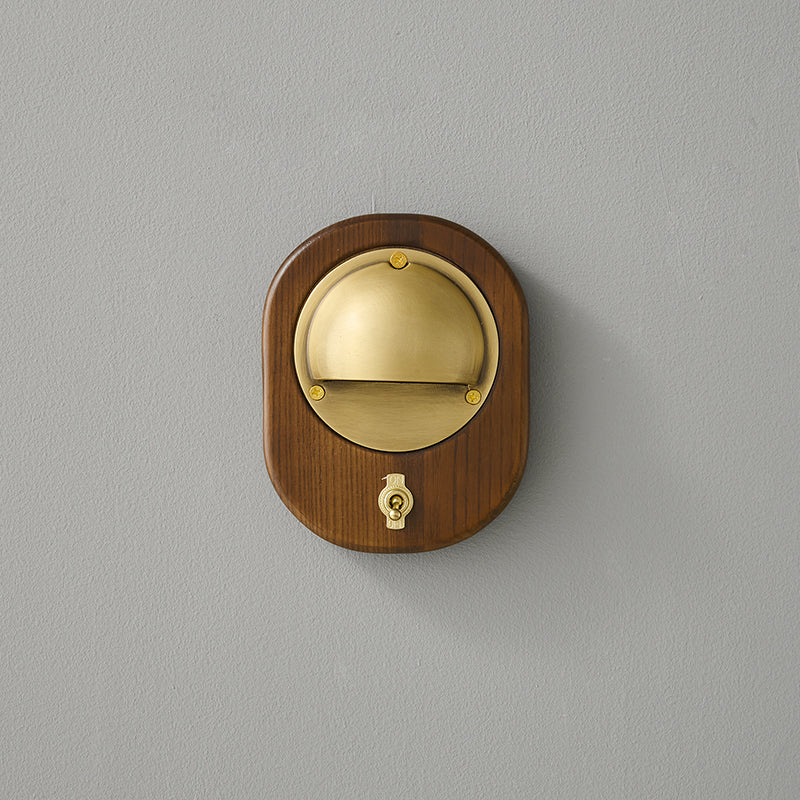 Alfi Wall Lamp – Natural Ash Wood & Metallic Shade Modern Wall Sconce