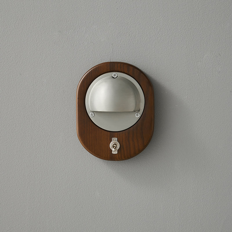 Alfi Wall Lamp – Natural Ash Wood & Metallic Shade Modern Wall Sconce