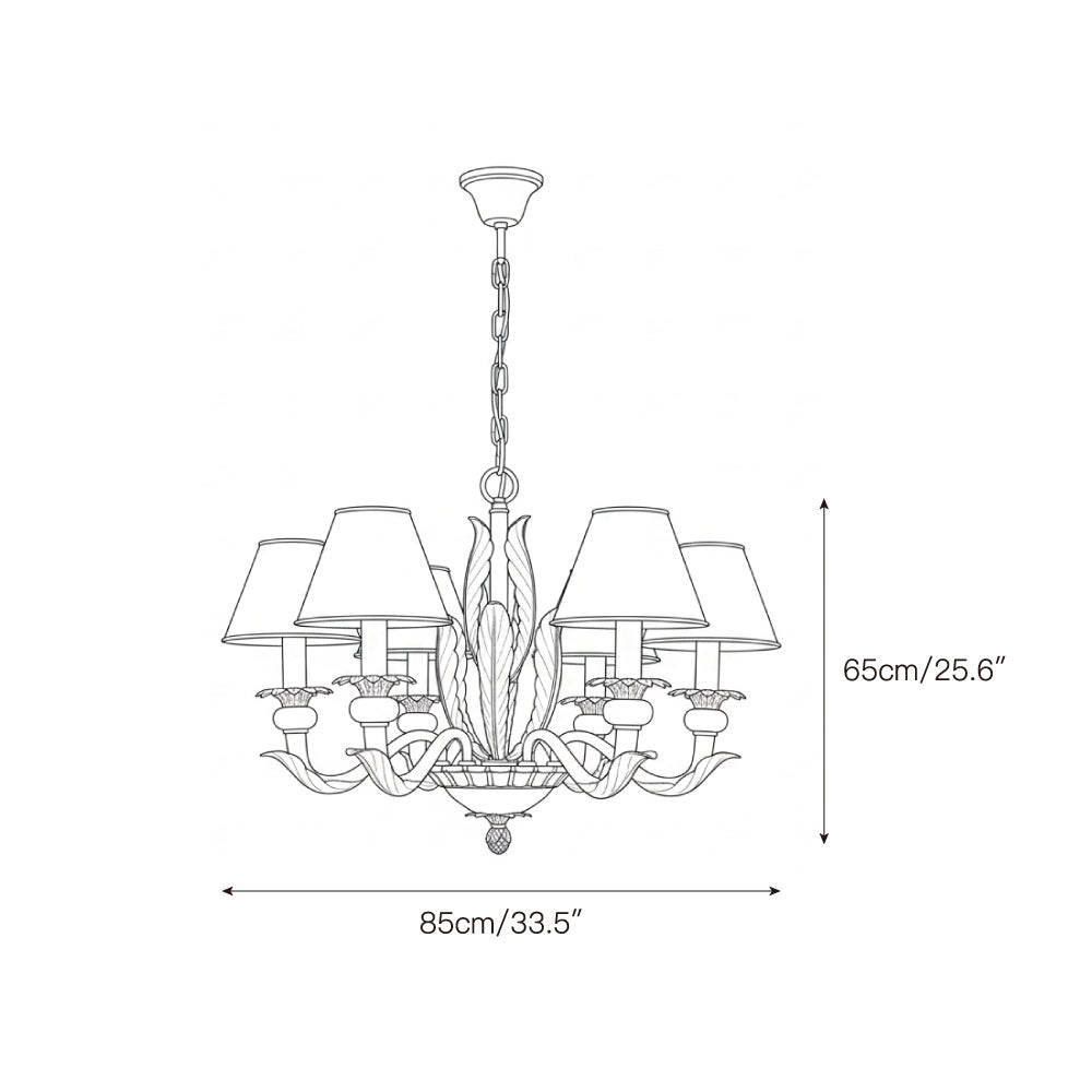 Alicia Chandelier – Refined Brass & Multi-Head Classic Modern Chandelier