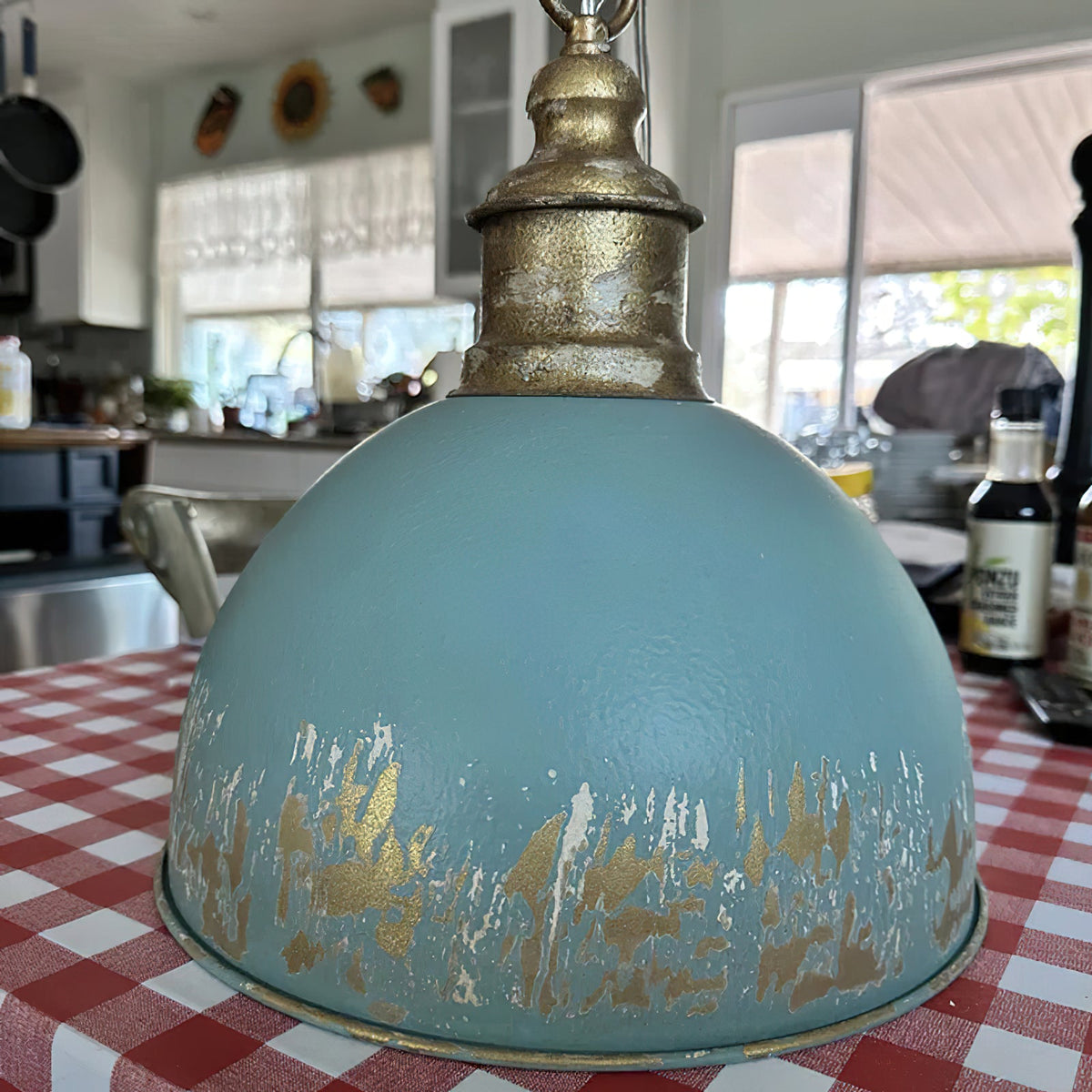 Alison Pendant Light – Distressed Regal Metal & Antique Finish Pendant
