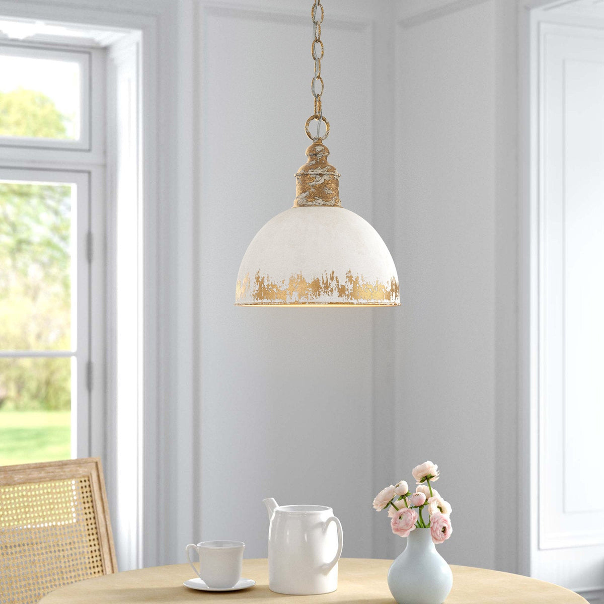 Alison Pendant Light – Distressed Regal Metal & Antique Finish Pendant