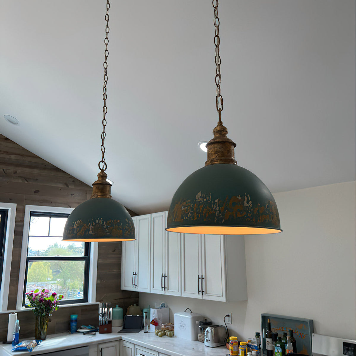 Alison Pendant Light – Distressed Regal Metal & Antique Finish Pendant