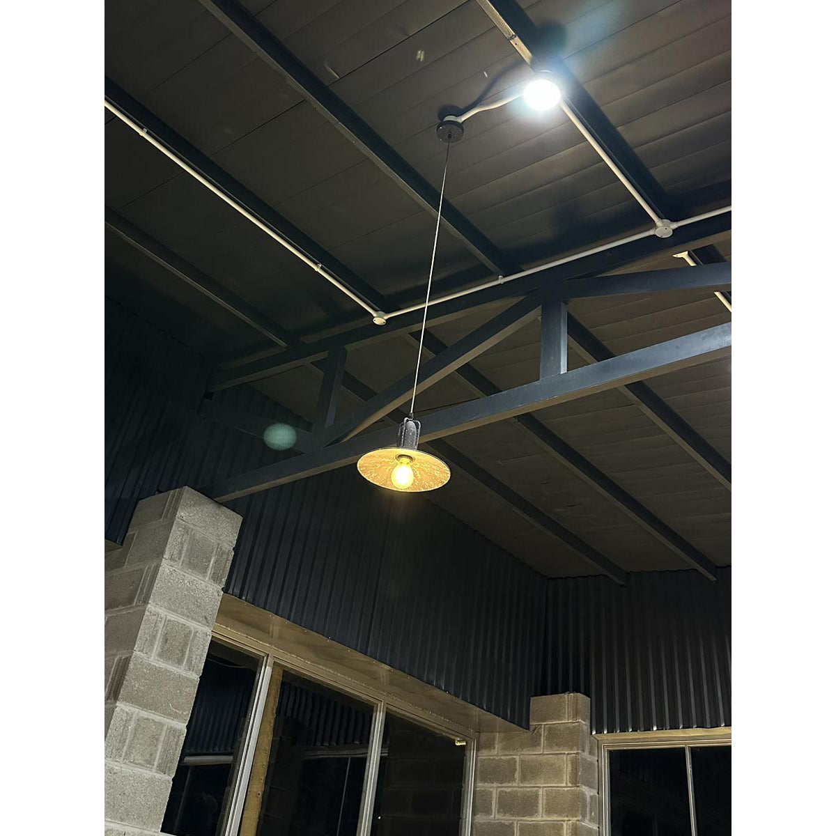 Allentown Pendant Light – Utilitarian Iron & Antique Gray Modern Task Pendant