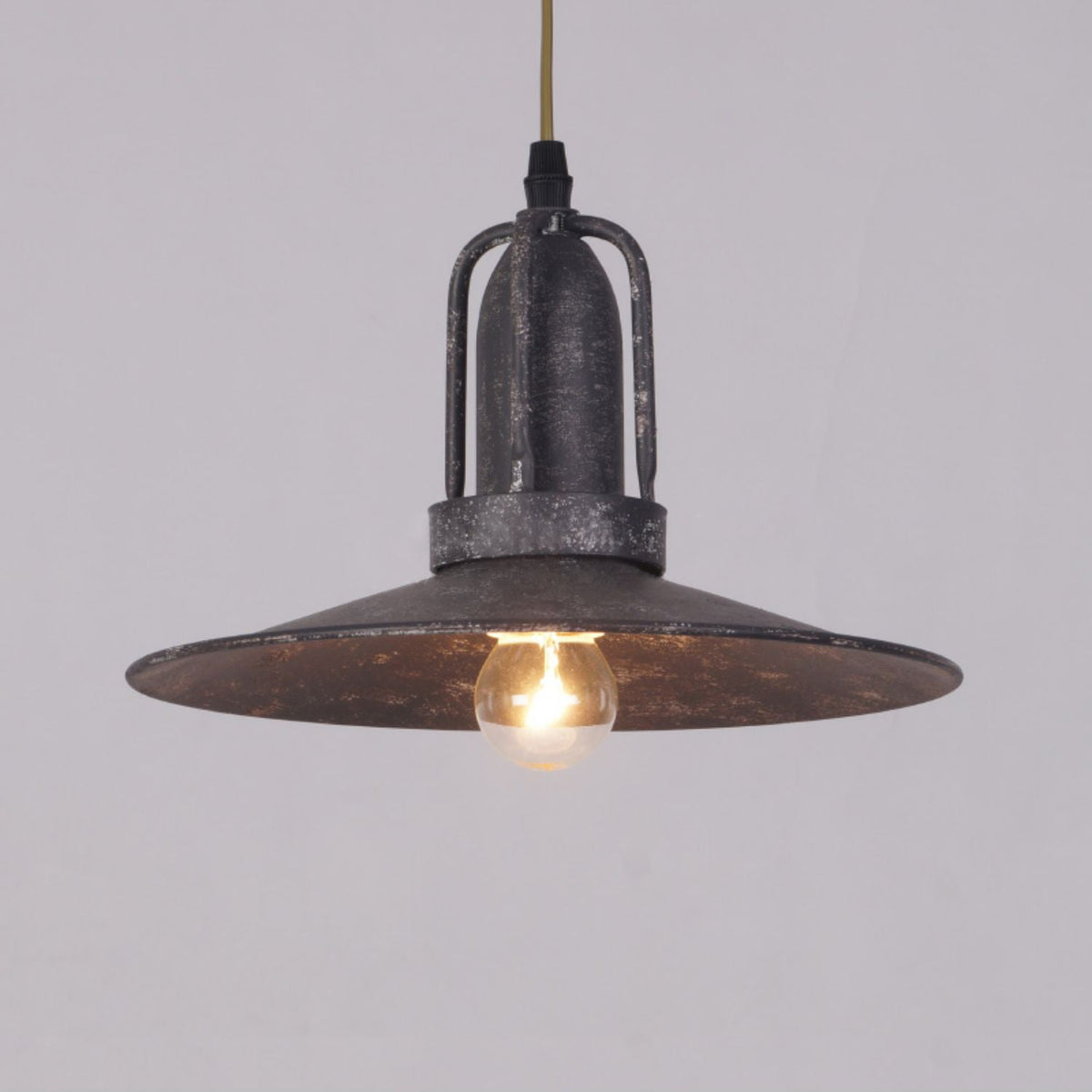 Allentown Pendant Light – Utilitarian Iron & Antique Gray Modern Task Pendant