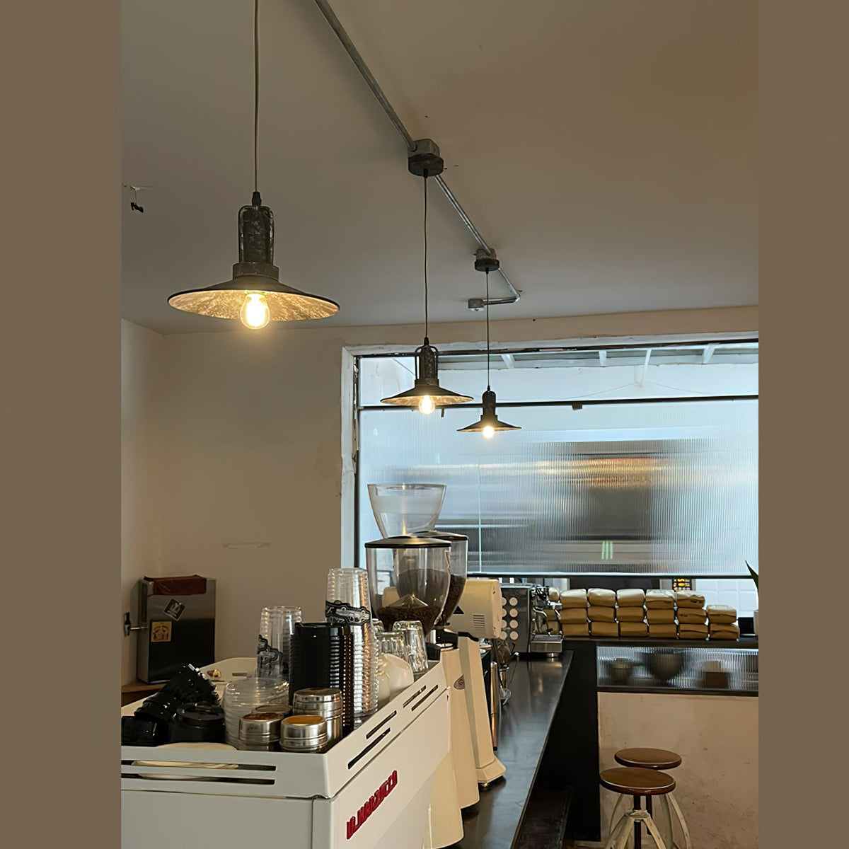 Allentown Pendant Light – Utilitarian Iron & Antique Gray Modern Task Pendant