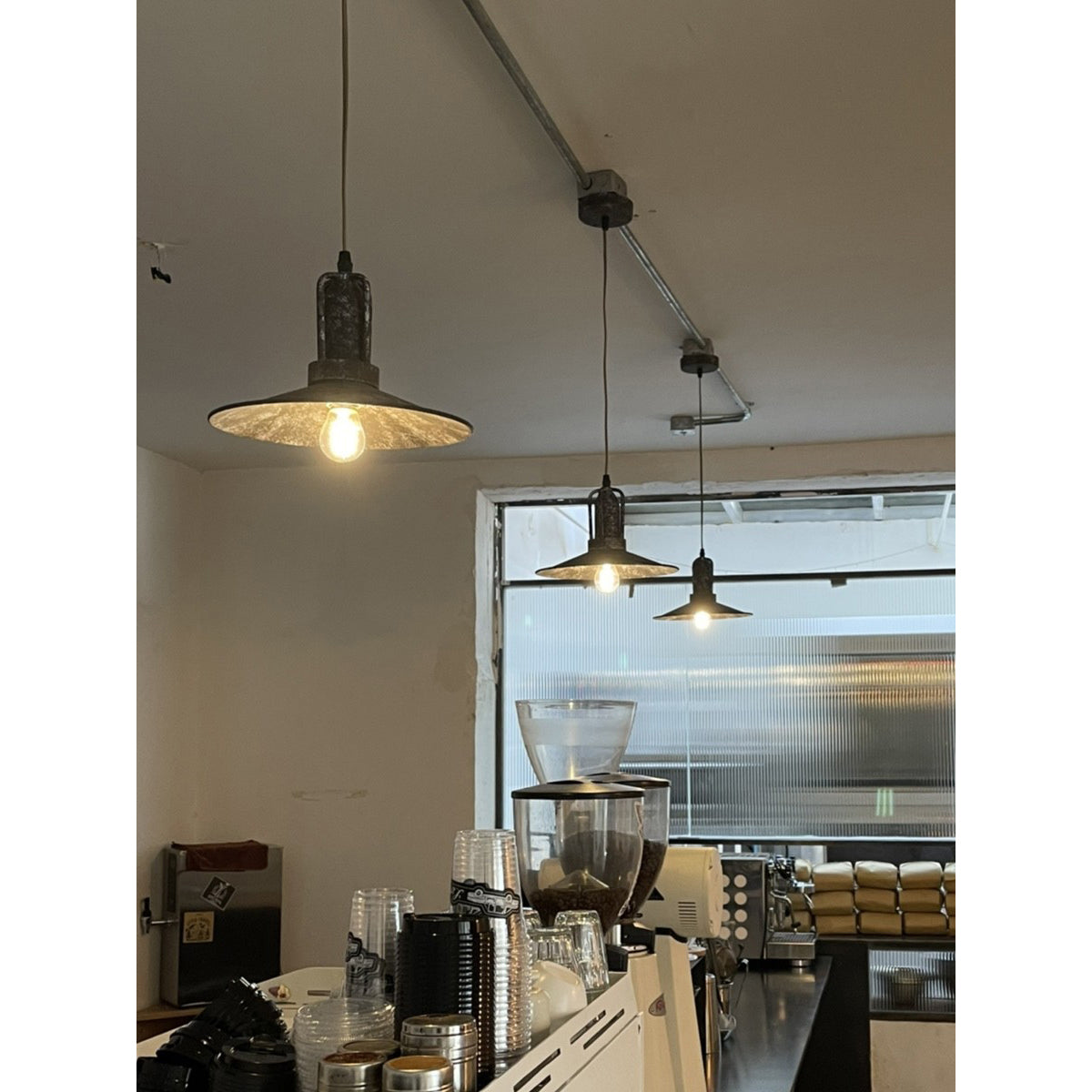 Allentown Pendant Light – Utilitarian Iron & Antique Gray Modern Task Pendant