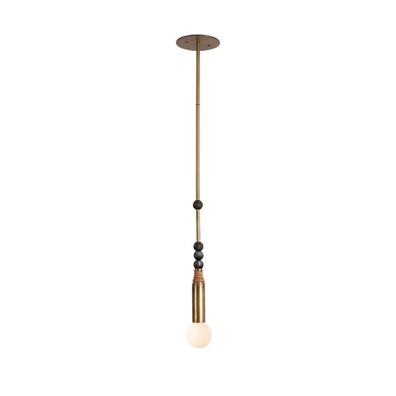 Allia Pendant Light – Natural Marble, Brass & Glass Conceptual Modern Pendant