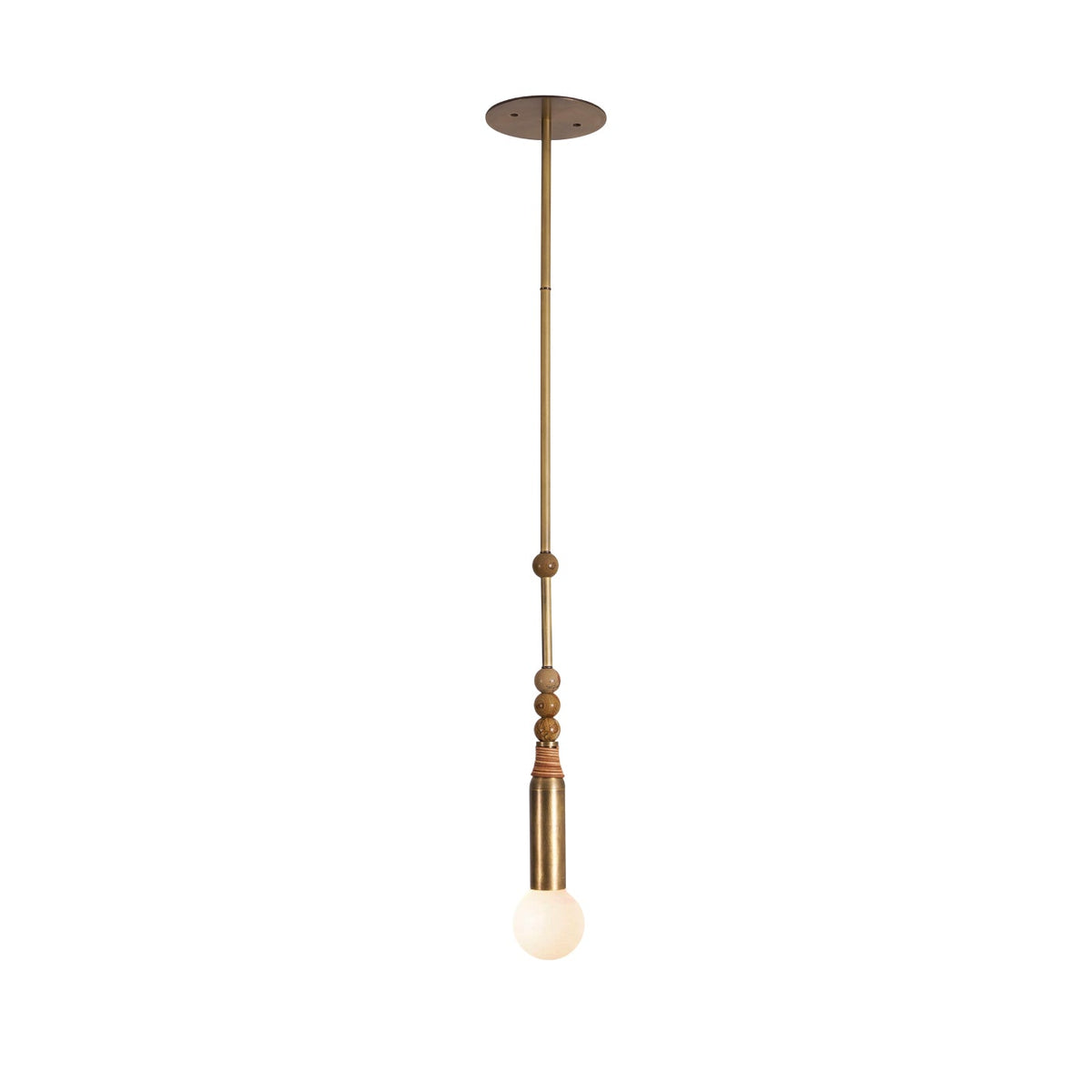 Allia Pendant Light – Natural Marble, Brass & Glass Conceptual Modern Pendant