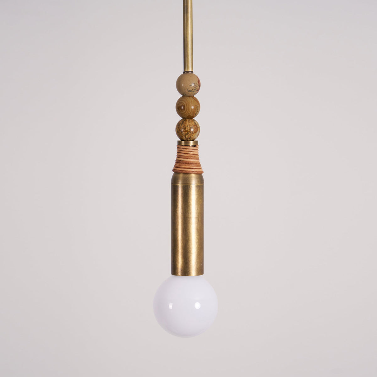Allia Pendant Light – Natural Marble, Brass & Glass Conceptual Modern Pendant